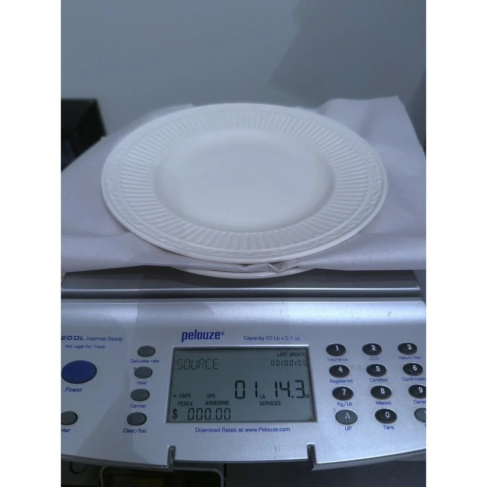 2 Mikasa Italian Countryside Salad Plates White Ribbed Stoneware DD900 8-5/8